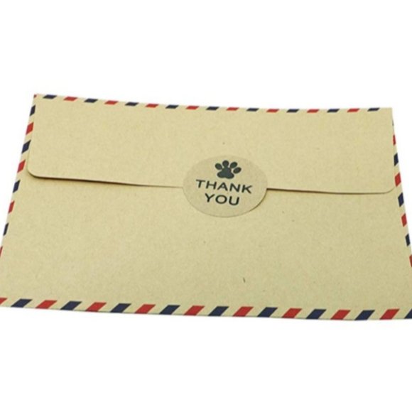 *Sold* 1" Round Dog/Cat Paw Print "Thank You" Stickers - Picture 3 of 3